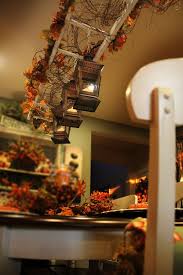 They love ladders like me. Hanging Vintage Ladder Above The Dining Room Table Seattle Farmhouse Fall Decor Decor Fall Decor