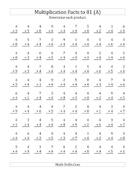 Multiplying 1 To 9 By 4 A Multiplication Worksheet Math Fact Worksheets Multiplication Facts Worksheets Multiplication Worksheets