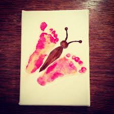 Baby Foot Prints Butterfly Basteln Kreativ Basteln Kreativ