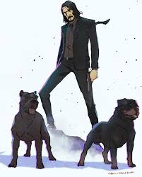 Wick John Wick And His Dogs John Wick Johnwick Digitalart Illustration Characterart Procreate Character Art John Wick Character Design