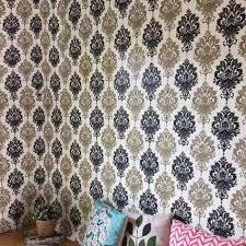 Hiasan dinding dengan corak, pelekat dinding dan tato dinding yang menimbulkan kemewahan dan gaya. Jual Oem Wallpaper Dinding Motif Batik Wallpaper Dinding Hitam Gold 10 M X 45 Cm Terbaru Juli 2021 Blibli