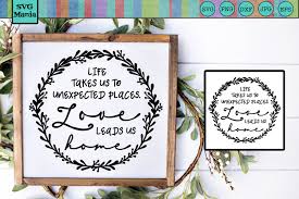 Download Round Home Saying Svg Farmhouse Sign Svg Quote Wall Svg 821885 Cut Files Design Bundles