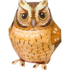 Canon Papercraft Animal Paper Model Tropical Screech Owl Free Download Paper Owls Paper Models Paper Animals