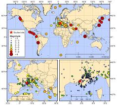 One of the first discoveries from seismic wave data was the boundary between the crust master key terms, facts and definitions before your next test with the latest study sets in the epicenter of an earthquake category. Maps Of The Earthquake Epicenters Recorded At The Studied Site Red Download Scientific Diagram