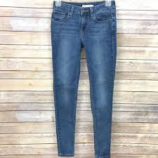 Levi S 535 Womens Size 27 X 30 Super Skinny Slim Jeans Stretch Distressed Denim Levis Slimskinny Stretch Jeans Super Skinny Skinny
