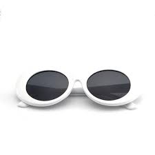 Black And White Glasses Meme White Clout Goggles Sunglasses Vintage Oval Sunglasses Retro Sunglasses