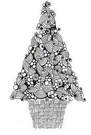 Color christmas coloring pages and pictures online with this great free coloring app for kids. Art Therapy Coloring Page Christmas Christmas Tree 4