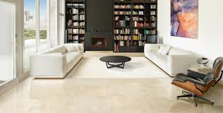 The brushed chair rail opens design possibilitiesthe brushed chair rail opens design possibilities from the contemporary to the classic. Crema Marfil Floor Tiles Levantina