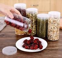 WYQLFSB Clear Plastic Jars with Lids Wide Mouth Refillable Storage  Containers Empty Round Containers for Candy Beads Lotion Slime Making and  Food ...