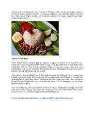 Sejarah asal usul kewujudan nasi lemak di malaysia. Sejarah Asal Usul Kewujudan Nasi Lemak Di Malaysia