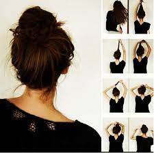 Messy Bun Hairstyle Diy Hair Cheveux Coiffure Frisur Haartacht Chignon Cabello Coiffure Chignon Coiffe Decoiffe Chignon Japonais