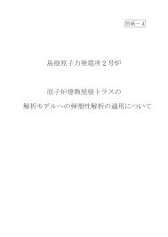 島根原子力発電所２号炉 原子炉建物屋根トラスの 解析モデルへの弾塑性解析の適用について