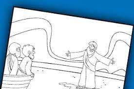 Make a coloring book with water jesus walks on for one click. Free Printable Jesus Walks On Water Coloring Page