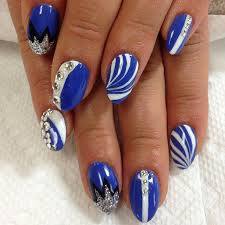 Top 50 cute acrylic nail designs that you must try! Blue And White Nail Polish Nail And Manicure Trends