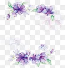 Vector Png Watercolor Plants Watercolor Flowers Purple Flower Hand Drawn Wind Wedding Invitation Free Watercolor Flowers Flower Line Drawings Flower Png Images