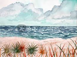 Find photos of tropical beach. Tropical Beach And Palms Painting Art Prints And Posters By Derek Mccrea Artflakes Com