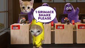BANANA CAT - GRIMACE SHAKE 🕺 (Save the Banana Cat! ☠️) #grimaceshake  #bananacat - YouTube