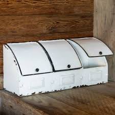 The uniformity brings together the most eclectic collection of kitchen knickknacks and sundries. Enameled Countertop Storage Bins Metal Kitchen Countertop Storage Antique Kitchen