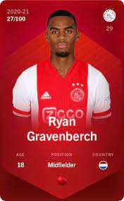 Ryan gravenberch (ryan jiro gravenberch, born 16 may 2002) is a dutch footballer who plays as a centre midfield for dutch club ajax, and the netherlands ryan jiro gravenberch. Ryan Gravenberch 2020 21 Rare 27 100