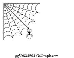 Spider web, illustration, vector on white background. Drawing Spider Web Clipart Drawing Gg59634292 Gograph