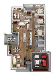 Create the floor plan of your house, condo or apartment; Aus Der Linge Das 4 Kinderzimmer Und Die Kuche Etwas Abgrenzen Perfekt Fur Unsere Familie Abgrenzen Simple House Plans Bungalow House Plans 3d House Plans
