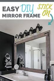 It has a beautiful day light glow surrounding to give you the perfect light for your reflection. Diy Stick On Mirror Frame Bathroom Mirrors Diy Mirror Frame Diy Bathroom Mirror Frame