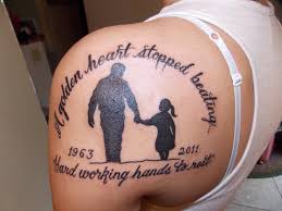Father and son silhouette tattoo. Step Dad Quotes For Tattoos Quotesgram