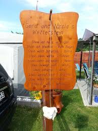 Gartendekoration Gsindustriesshop Wetterstation Designerstck Wetterstein Dawanda Ihrem Namen Holz Aus Mi Weather Stones Garden Decor Weather Station