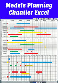 Exemple De Gestion De Planning Chantier Excel Planning Chantier Modele De Planning Chantier