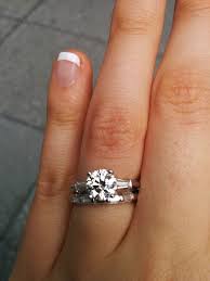 Show Off Your Round Diamonds With Baguettes Weddingbee Baguette Wedding Band Baguette Engagement Ring Dream Engagement Rings