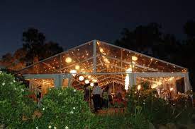 Clear Roof Marquee Perfext For A Garden Wedding Where The Weather Is Being Uncooperative Not For Summer Though Clear Marquee Marquee Wedding Wedding Lights