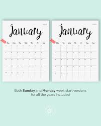 Printable Calendar 2021 2022 Desk Calendar Pdf Download Etsy In 2020 Monthly Calendar Printable Calendar Printables Printable Calendar
