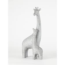 Vintage lego ceramic giraffe figurine laying down 3.5 taiwan republic of china. Grey Giraffe Family Ornament Home George At Asda
