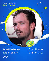 Melbourne welcome to Daniil Medvedev 👋 A marathon in his first round match  itself, Medvedev triumphs 6-2 4-6 3-6 6-1 6-2.