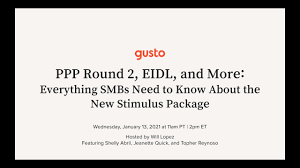 Ppp Round 2 Eidl And More Everything Smbs Need To Know About The New Stimulus Package Youtube
