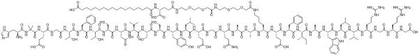 Semaglutide lowers blood glucose by stimulating the release of insulin and also lowers body weight. Semaglutide Acetate Cas 910463 68 2 Inhibition Medkoo