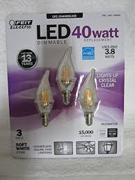 Feit Electric Led Candelabra Chandelier Dimmable Light Bulbs 40w 38w 3 Pack Candelabra Chandeliers Dimmable Light Bulbs Light Bulbs