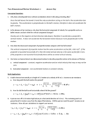 A) what height was the cliff? Projectile Motion Worksheet V2 Answer Key Projectiles Acceleration