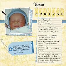 Your Arrival Baby Book Page 11 Members Galleries Gallery Baby Book Pages Baby Scrapbook Album Baby Scrapbook Pages