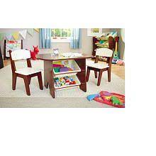 12 12shares fun and functional kids table and chairs set whether for use inside of a playroom or to be used as a desk for homework and study. Imaginarium Table And 2 Chair Set Espresso Childrens Furniture Toddler Table And Chairs Playroom Chairs