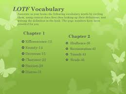 Lord Of The Flies Vocabulary Ppt Download