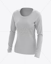 Download Womens Long Sleeve T Shirt Hq Mockup Front View In Apparel Mockups On Yellow Images Object Mockups