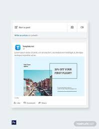 Free Summer Travel Linkedin Post Template Psd In 2020 Post Templates Summer Travel Templates