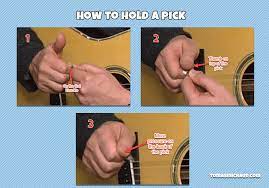 While it is not wrong to use the thumb and middle finger, the first method is more common. How To Hold A Pick Lesson 6 Real Guitar Lessons By Tomas Michaud
