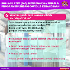 Check spelling or type a new query. Kementerian Kesihatan Malaysia Soalan Lazim Faq Mengenai Vaksinasi Dan Program Imunisasi Covid19 Kebangsaan Faq Ini Disediakan Institut Penyelidikan Perubatan Imr 6 Apa Yang Perlu Saya Lakukan Setelah Mendapat Vaksin Facebook