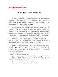 Jika kalian blum tahu cara, jangan kawatir karena admin akan the bycle is hers. Teks Mc For English Week