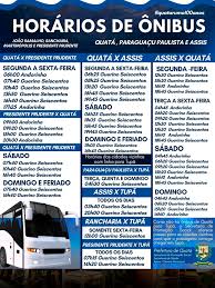 Prefeitura de Quatá divulga horários de ônibus em vigor para viagens entre  Assis e outras cidades