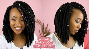 You can wear bob hairstyle in every season and still be elegant and trendy. Short Bob Faux Locs Crochet Braids In Under 3 Hours Using Janet Collection 12 Rockin Locs Youtube