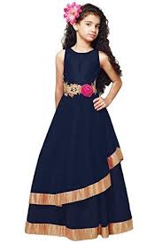 Cartyshop Navy Blue Softnet Partywear Girl Frock Gown 8 10 Years Comparemart Kids Gown Fancy Dress For Kids Frocks For Girls