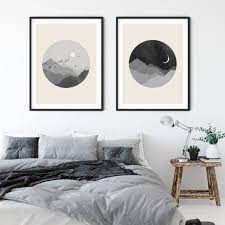 black and white print set bedroom wall art set of 2 prints etsy grey wall art bedroom artwork bedroom wall art